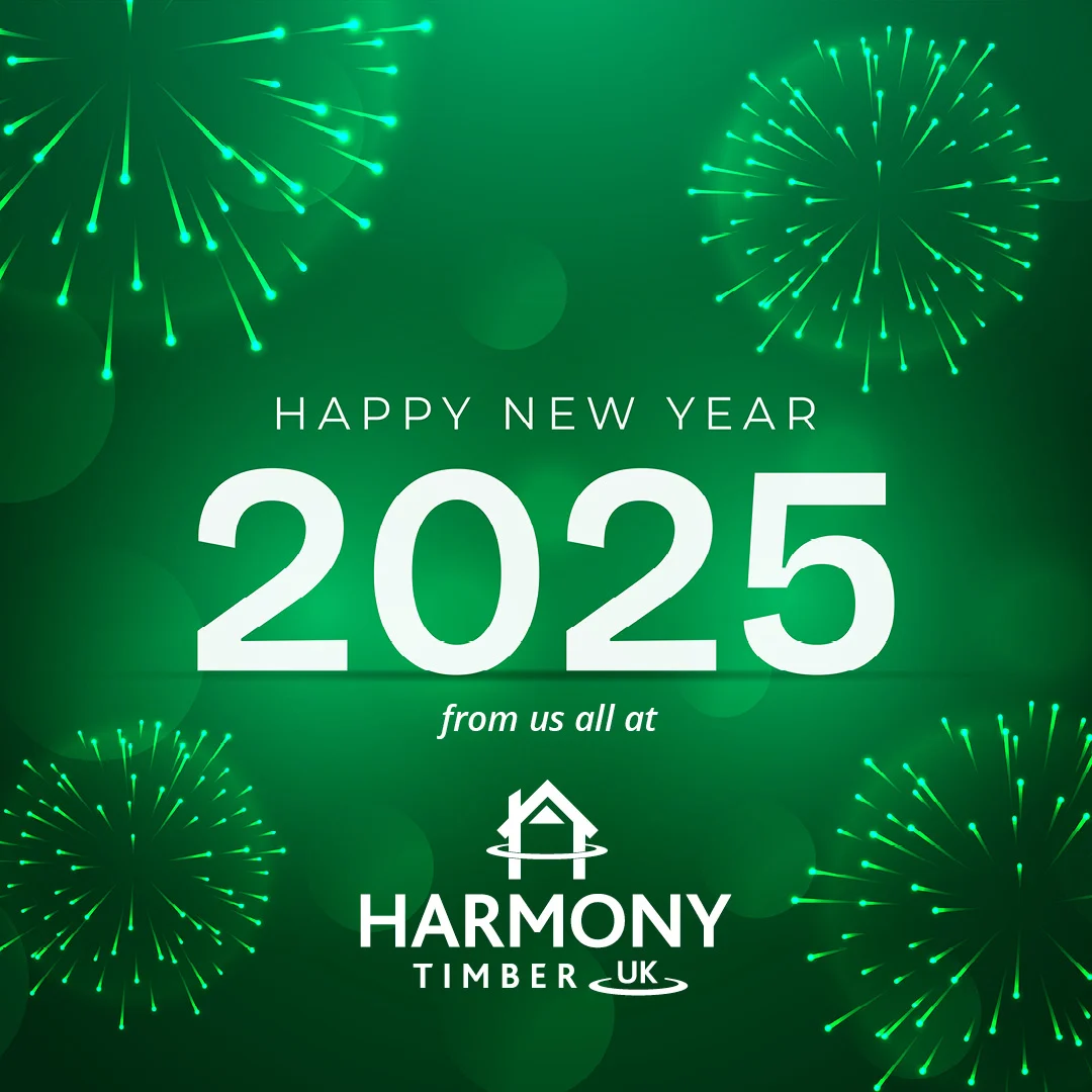 Image displaying 2025 with green fireworks