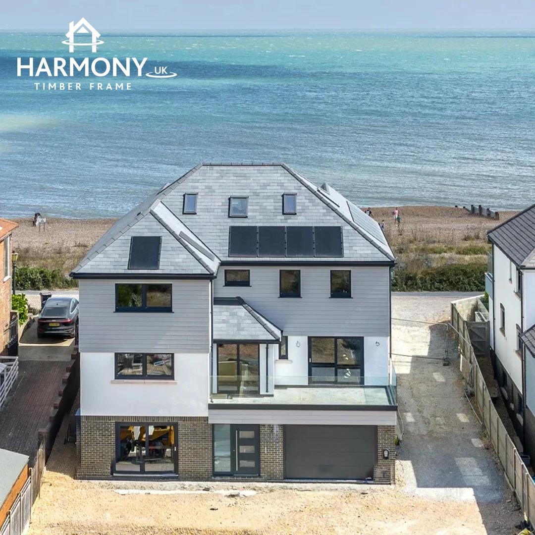 Wellington Parade Case Study A white house with the sea in the background.