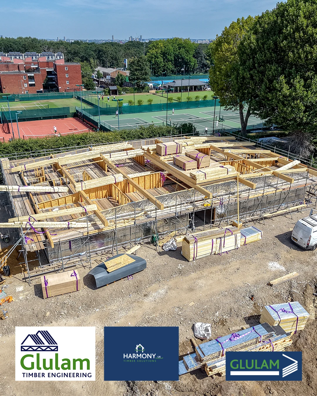 GlulamHarmony ndoor Golf Centre project in South London