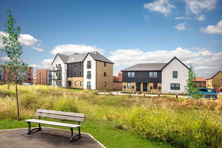 Housing estate on a sunny day